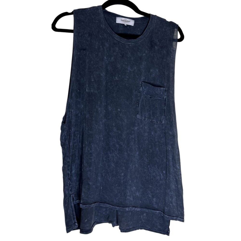 SoulCycle Tank Top Women's Medium Sleeveless High Low Hem Crew Neck Pullover
